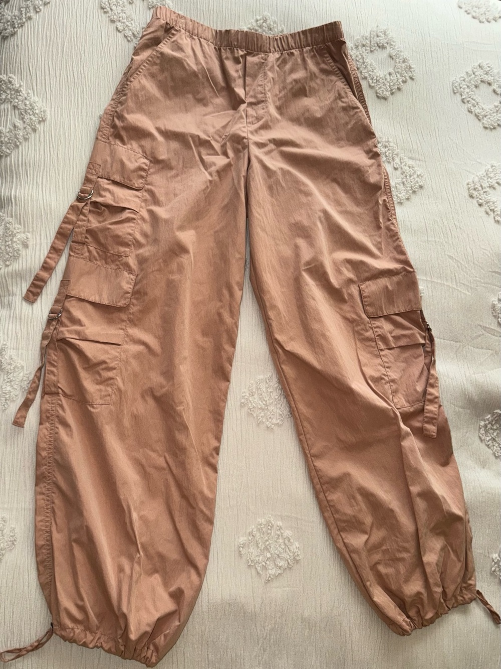Zara Utility Cargo Pants in Dusty Rose